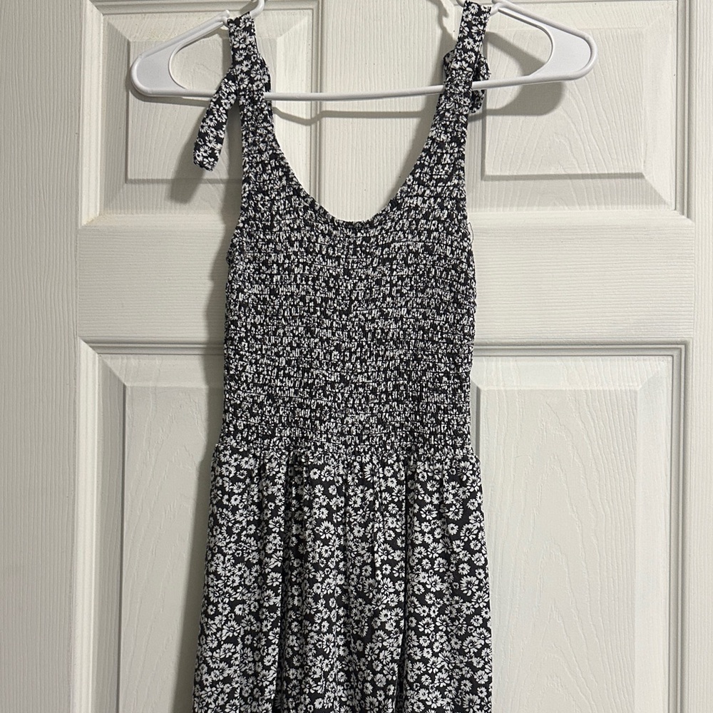 Black and White Floral Dress